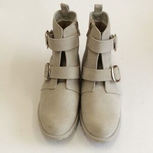 Anne Klein Beige Ankle Boots